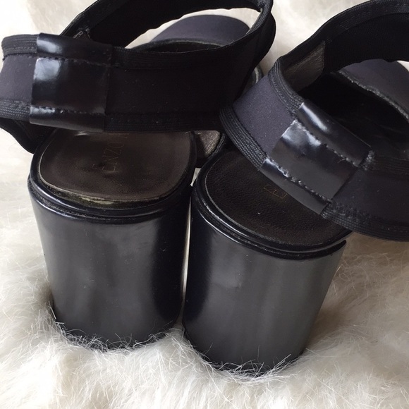 Enzo Angiolini Blue Square Toe Heels Size 7.5 - Picture 4 of 6